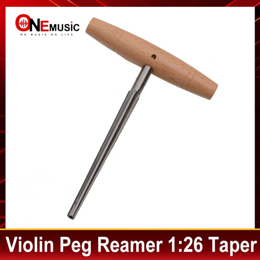 Violin Viola Peg Hole Reamer 1:26 Taper Wood Handle for Luthier Tool