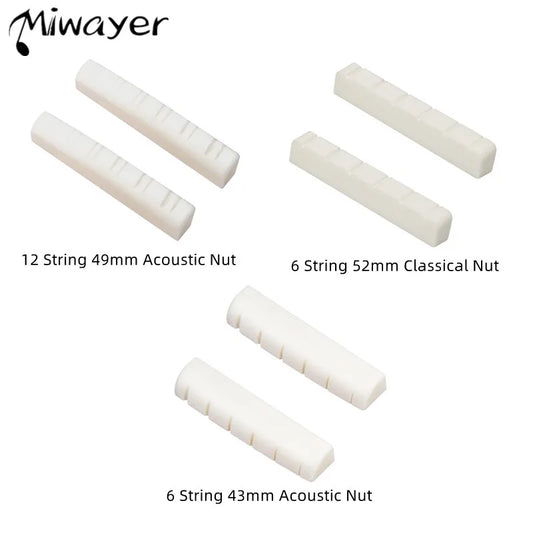 Miwayer 12,6 String Acoustic  6 String Classical Guitar Bone Nut,